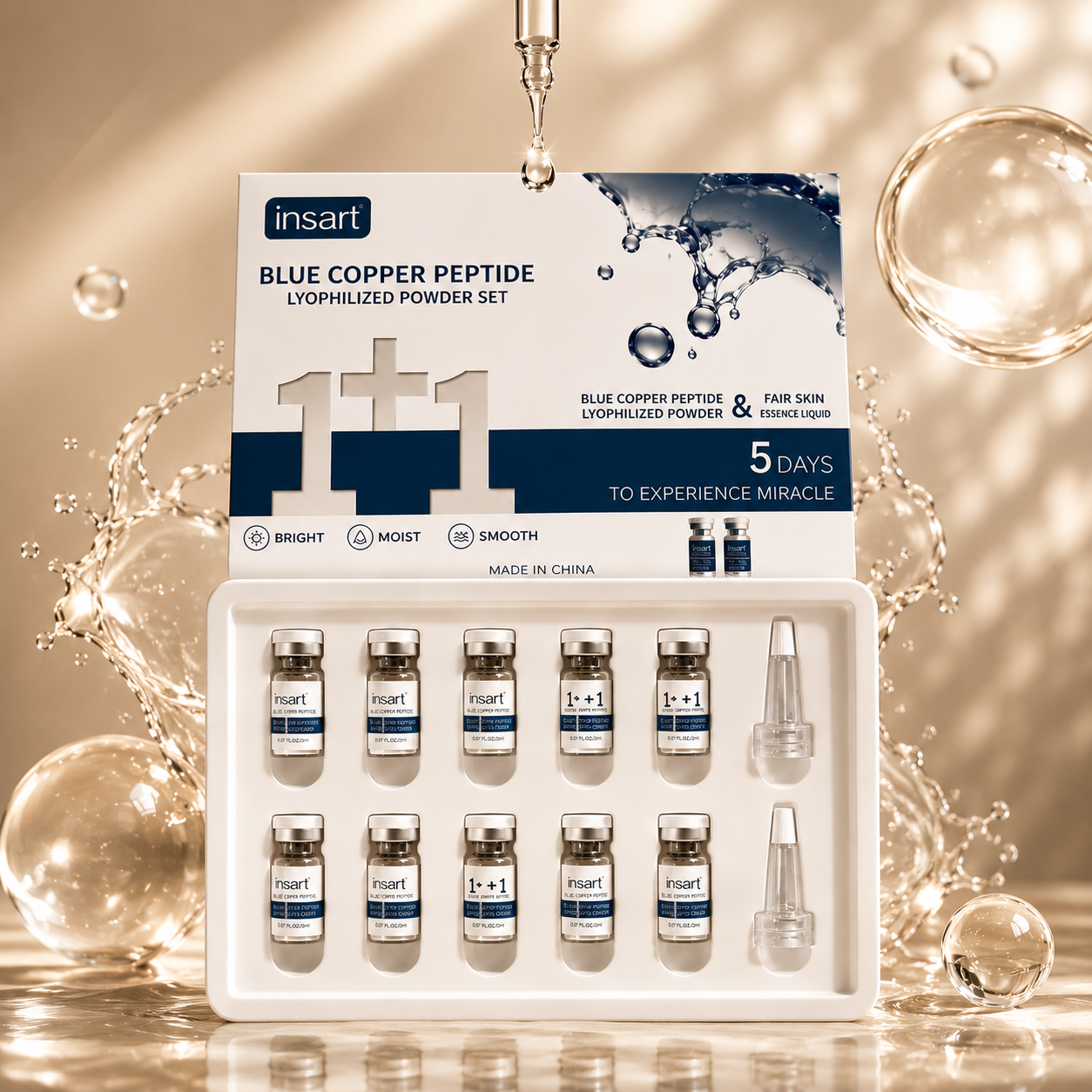 Péptido Facial Hidratante, Iluminador y Antiarrugas